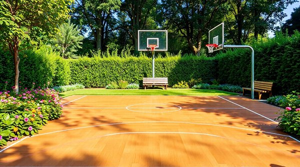 Transformez votre jardin avec un terrain de basket sur mesure !